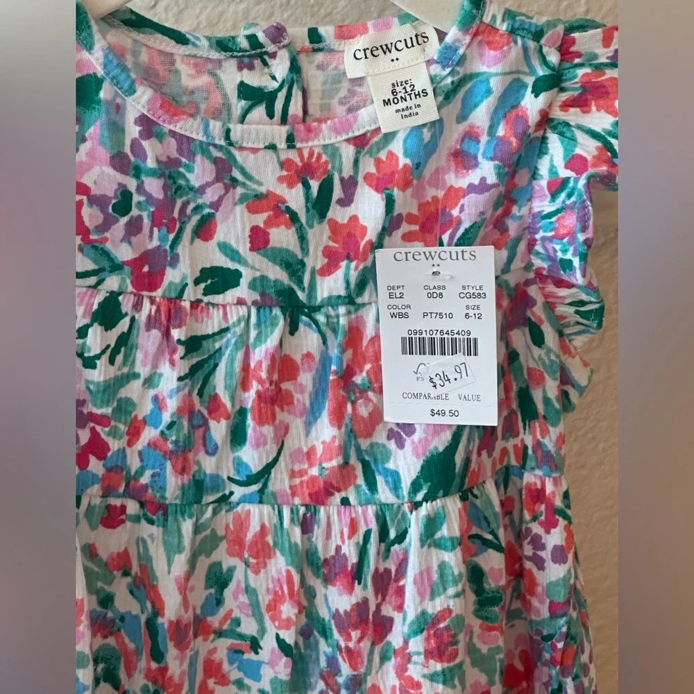 Crewcuts Multicolor Floral Ruffle Dress - Picture 5 of 8